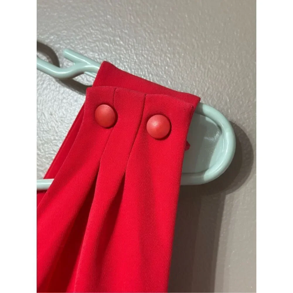 NWT Maje Paris Framboise Glue Red Peplum Sheath Women's Dress Large - Picture 5 of 13